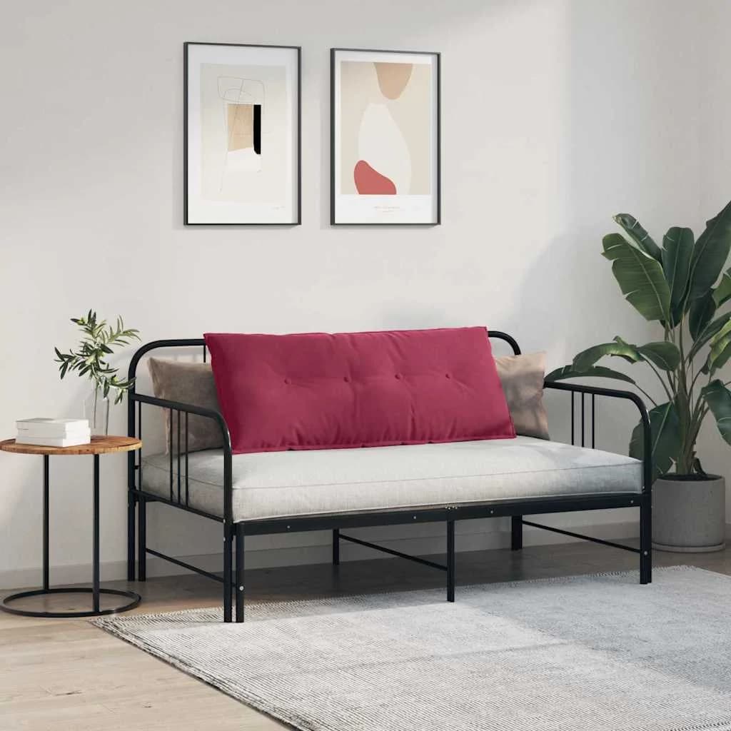 Poglavni vzglavnik Vinorodna rdeča 120 x 50 cm Žametna tkanina - slika 4