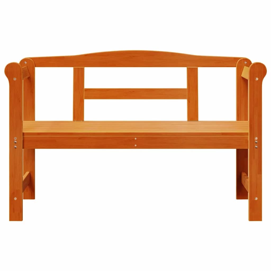 Zunanja klop Rjava 119 x 44 x 76 cm Masivno borovo les - slika 5