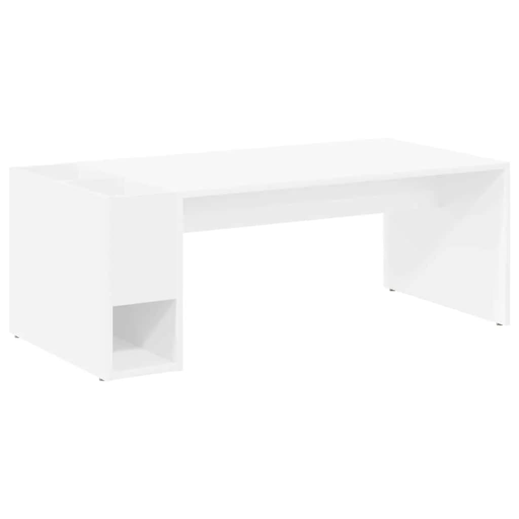 Klubska miza Bela 101,5 x 50 x 37 cm Inženirski les - slika 7