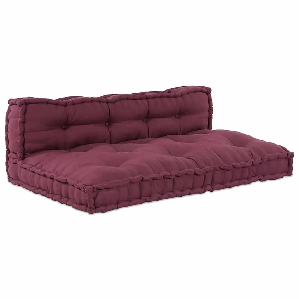 Blazina za paletni kafi 2 kos Blago Bordo 120 x 80 x 38 cm - slika 2