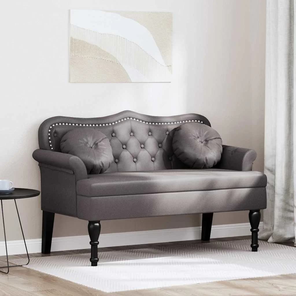 Chesterfield klop Siva 120,5 x 65 x 75 cm Umjetno usnje