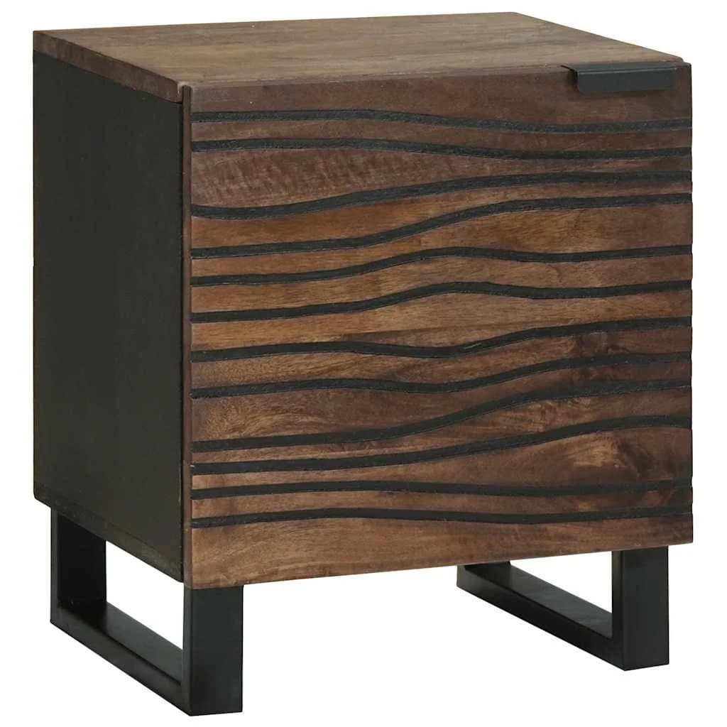 Nočna omarica 2 kos Oreh 40 x 33 x 46 cm Inženirski les - slika 2