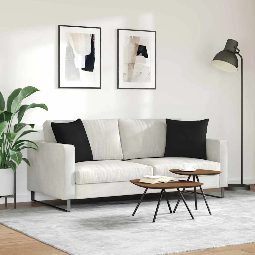 Blazine za kavč 2 pcs Črna 45 x 45 cm blago - slika 4