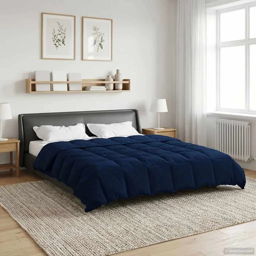 Zimska posteljnina Temno modra 200 x 240 cm Mikrovlakna