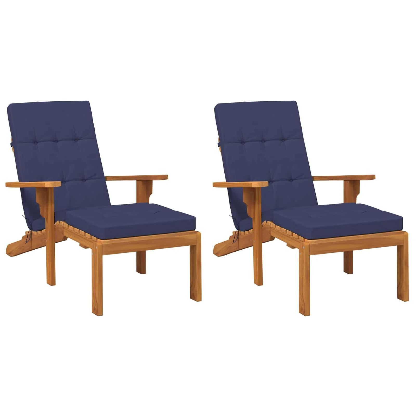 Zunanja blazina 2 kos Blago Temno modra 180 x 55 x 7 cm - slika 3