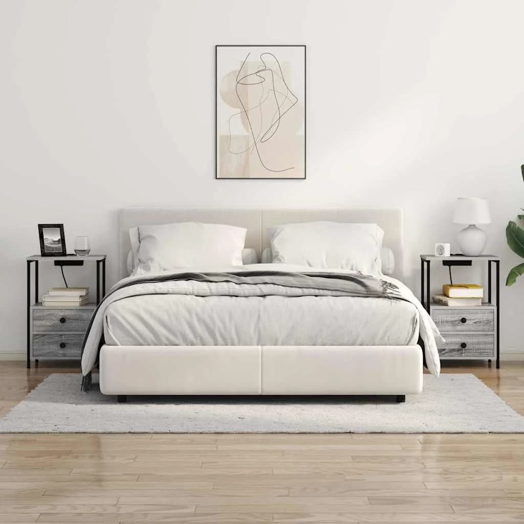 Nočna omarica Siva Sonoma 40 x 31 x 60 cm Inženirski les - slika 4
