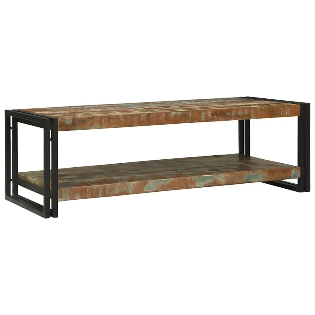 Klubska miza večbarvno 120 x 50 x 38 cm Trdna obnovljena les - slika 2