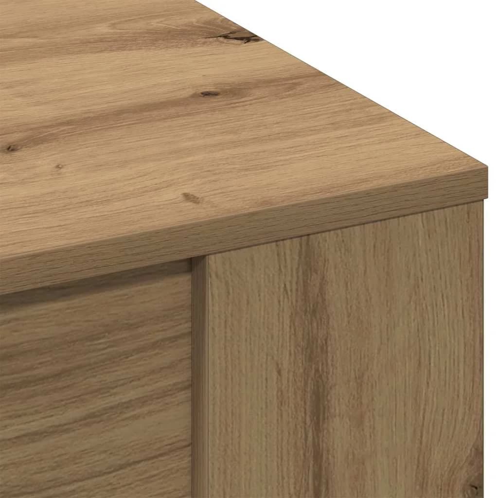 Klubska miza Umetni hrast 102 x 55 x 45 cm Inženirski les - slika 8