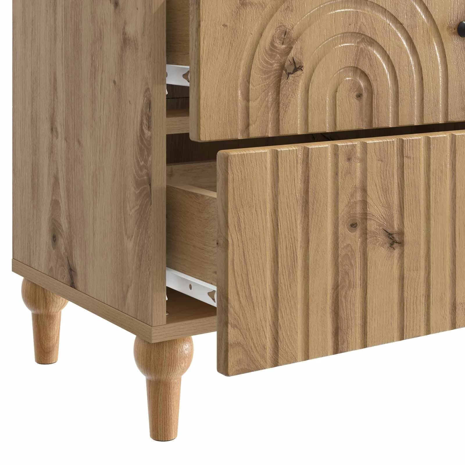 Nočna omarica Artisan hrast 62 x 34,5 x 48 cm Inženirski les - slika 9