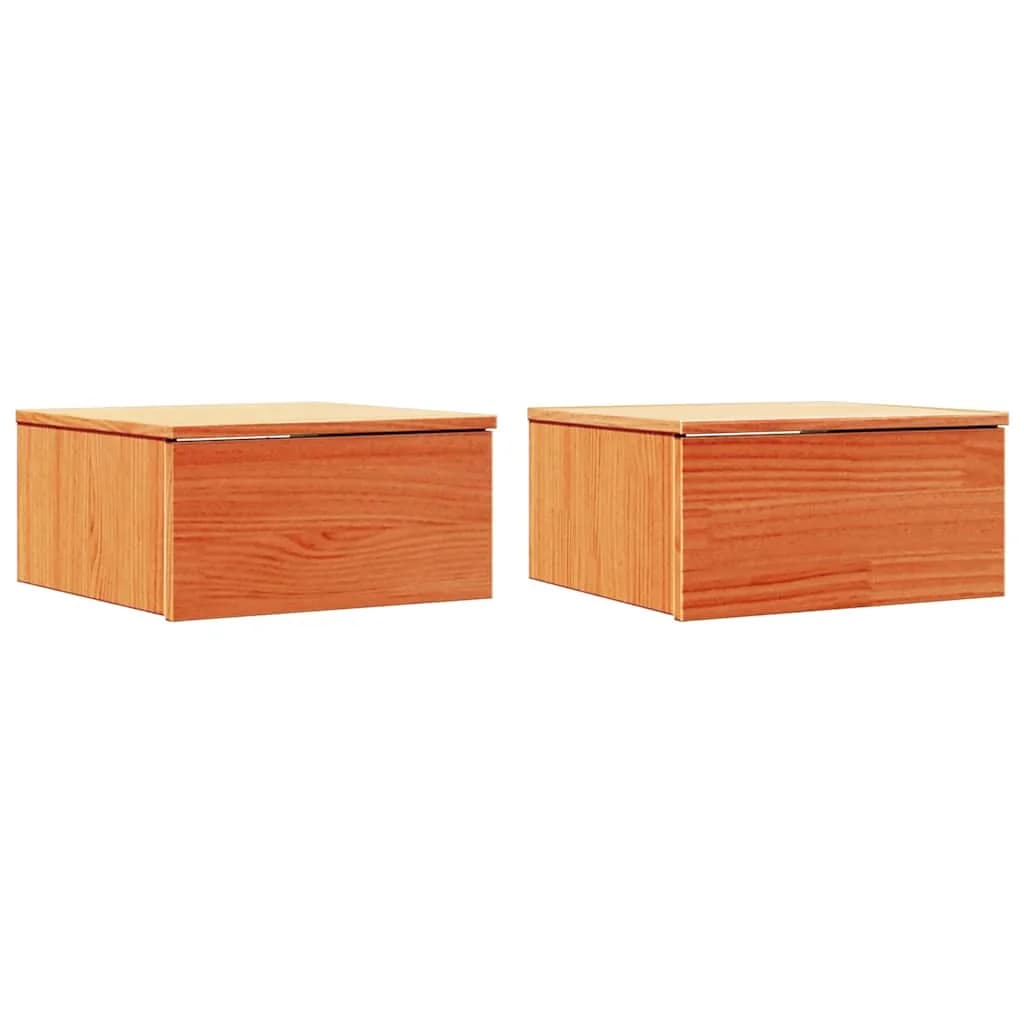 Nočna omarica 2 kos Voskast rjav 37 x 35 x 18,5 cm - slika 2