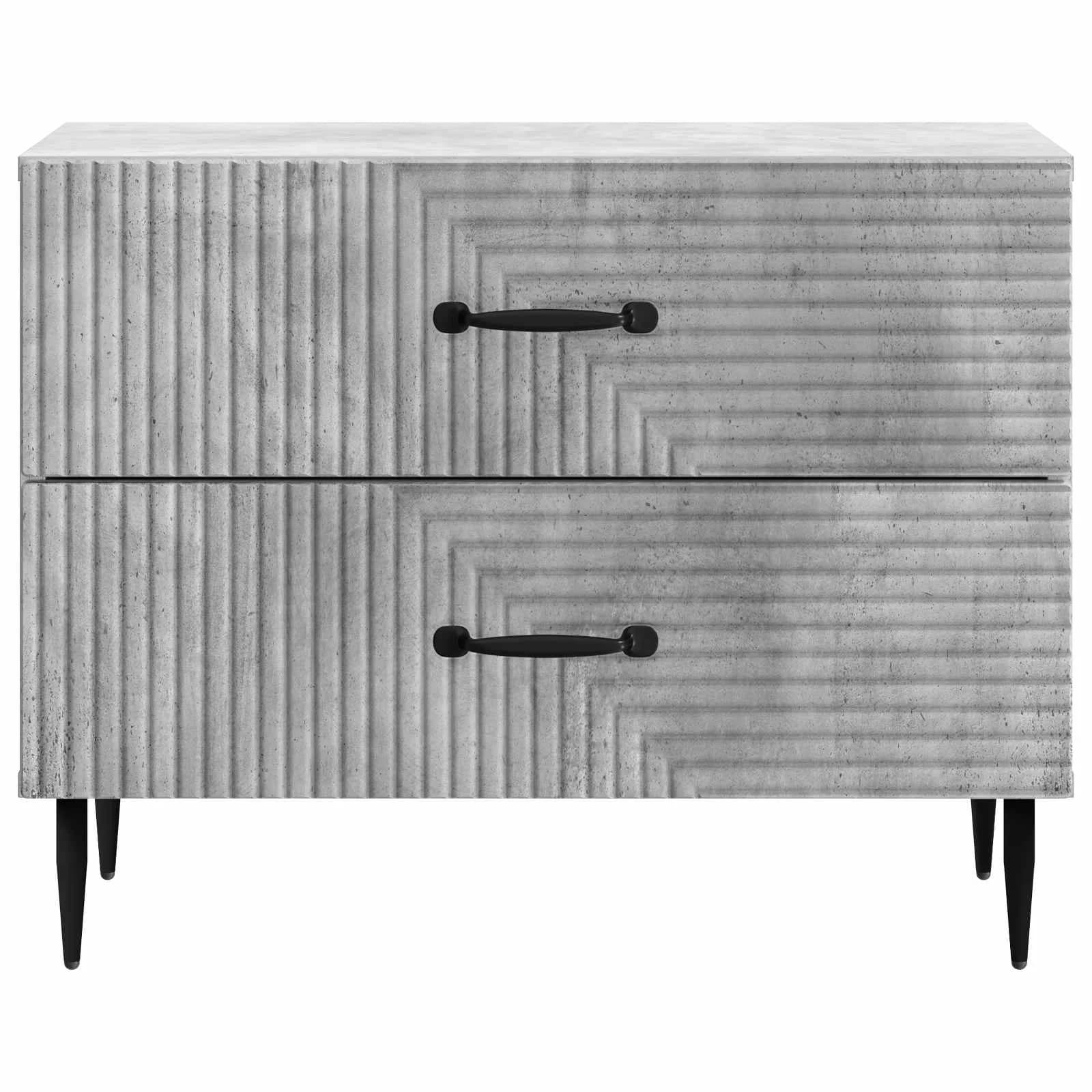 Nočna omarica Betonsko siva 62 x 34,5 x 47,5 cm Inženirski les - slika 5