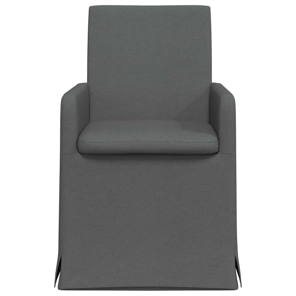 Jedilni stoli 2 kos blago Temno siva 57 x 67 x 95 cm - slika 4