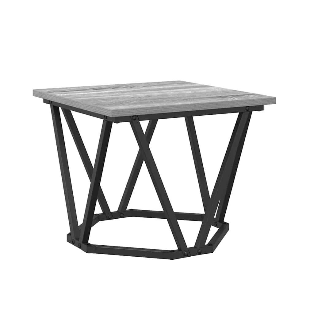 Klubska miza 3 kos Siva Sonoma 50 x 50 x 40 cm - slika 6