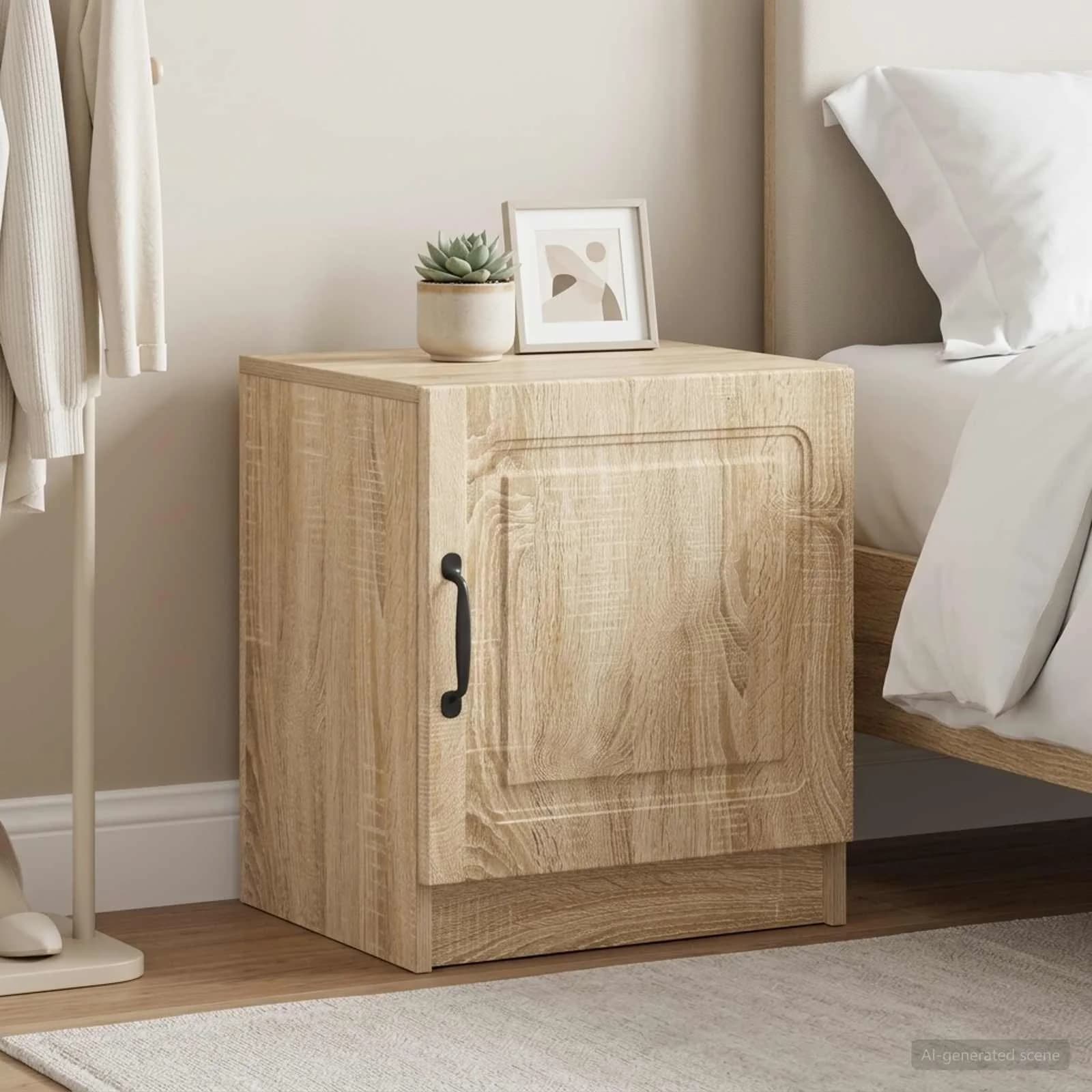 Nočna omarica 2 kos Sonoma hrast 43 x 34,5 x 47 cm