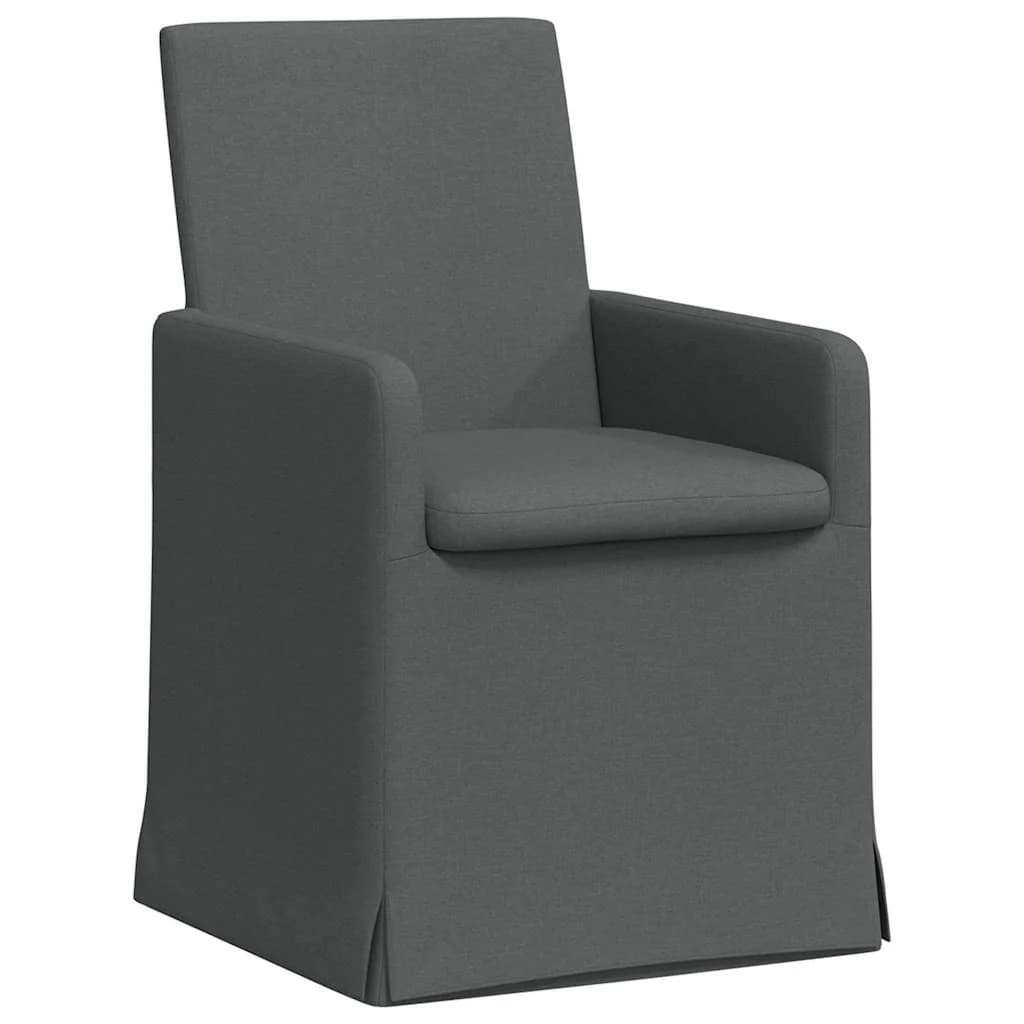 Jedilni stoli 2 kos blago Temno siva 57 x 67 x 95 cm - slika 2