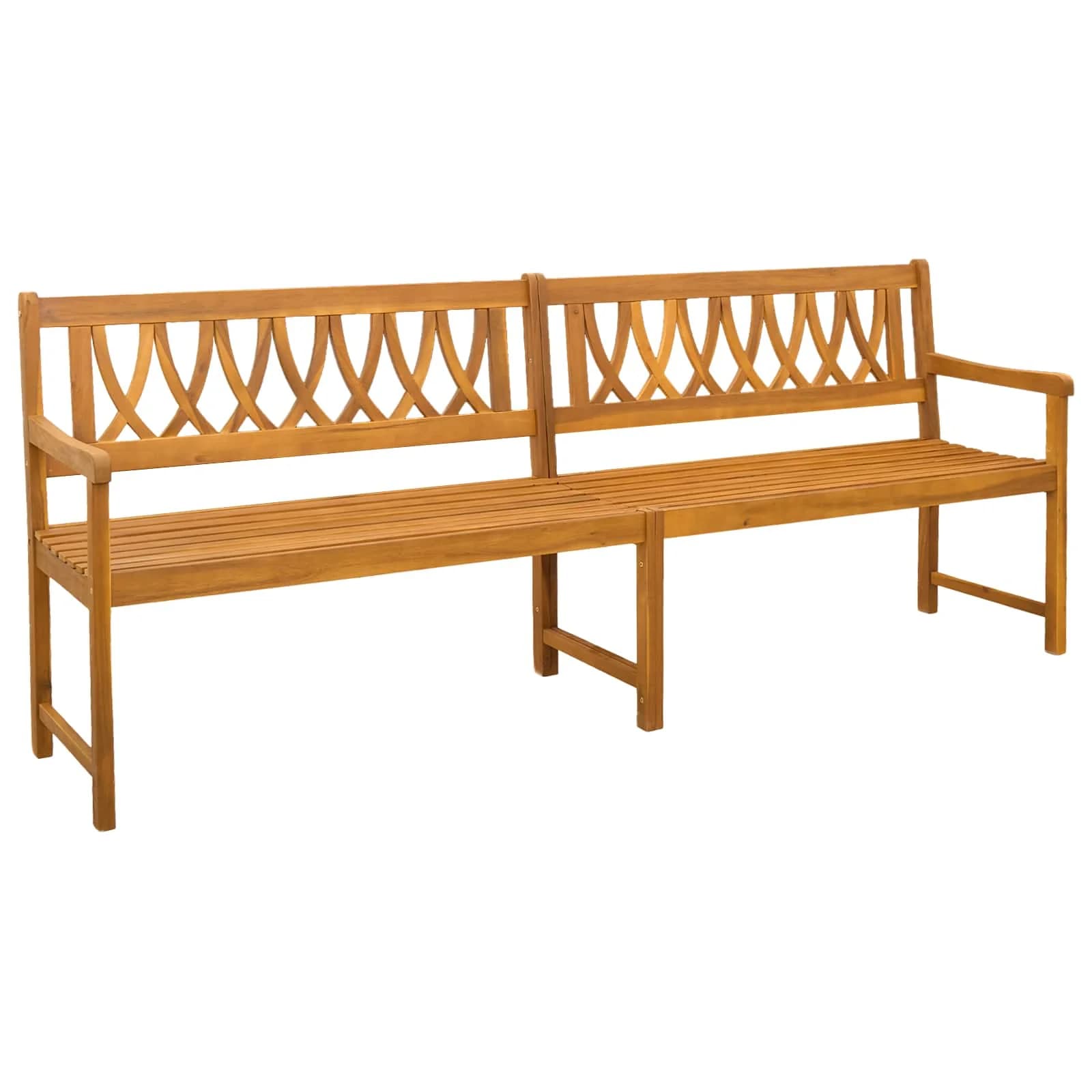 Zunanja klop Naravna 220 x 55,5 x 90 cm Masiven les akacije - slika 2