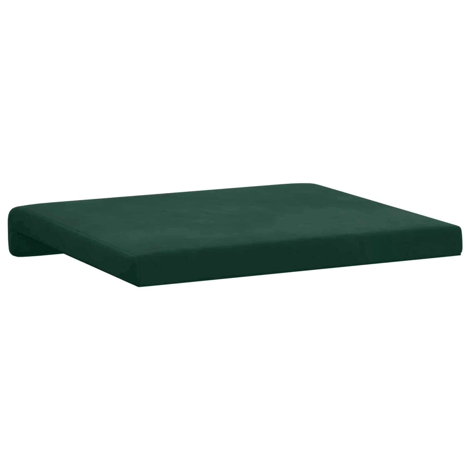 Blazina za klop 4 kos Žamet Temno zelena Globina 35 cm - slika 8