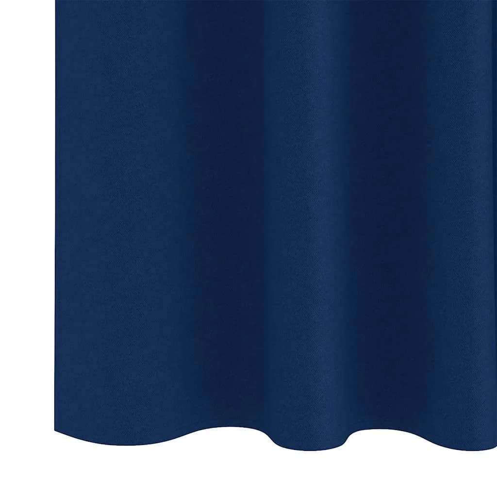 Zavese za zatemnitev z obroči 2 kos Temno modra 245 x 140 cm - slika 6