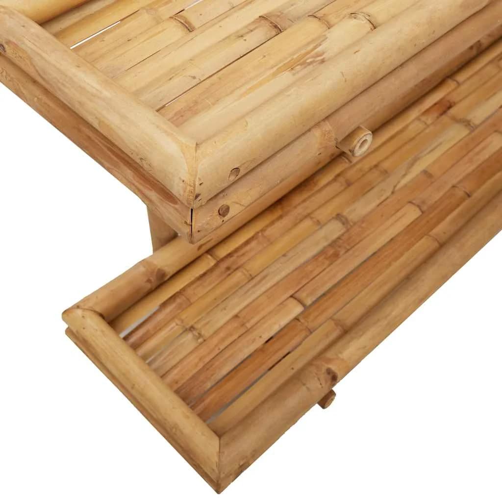 Stenska polica s polico Rjava 39 x 26 x 60 cm Bambus - slika 9