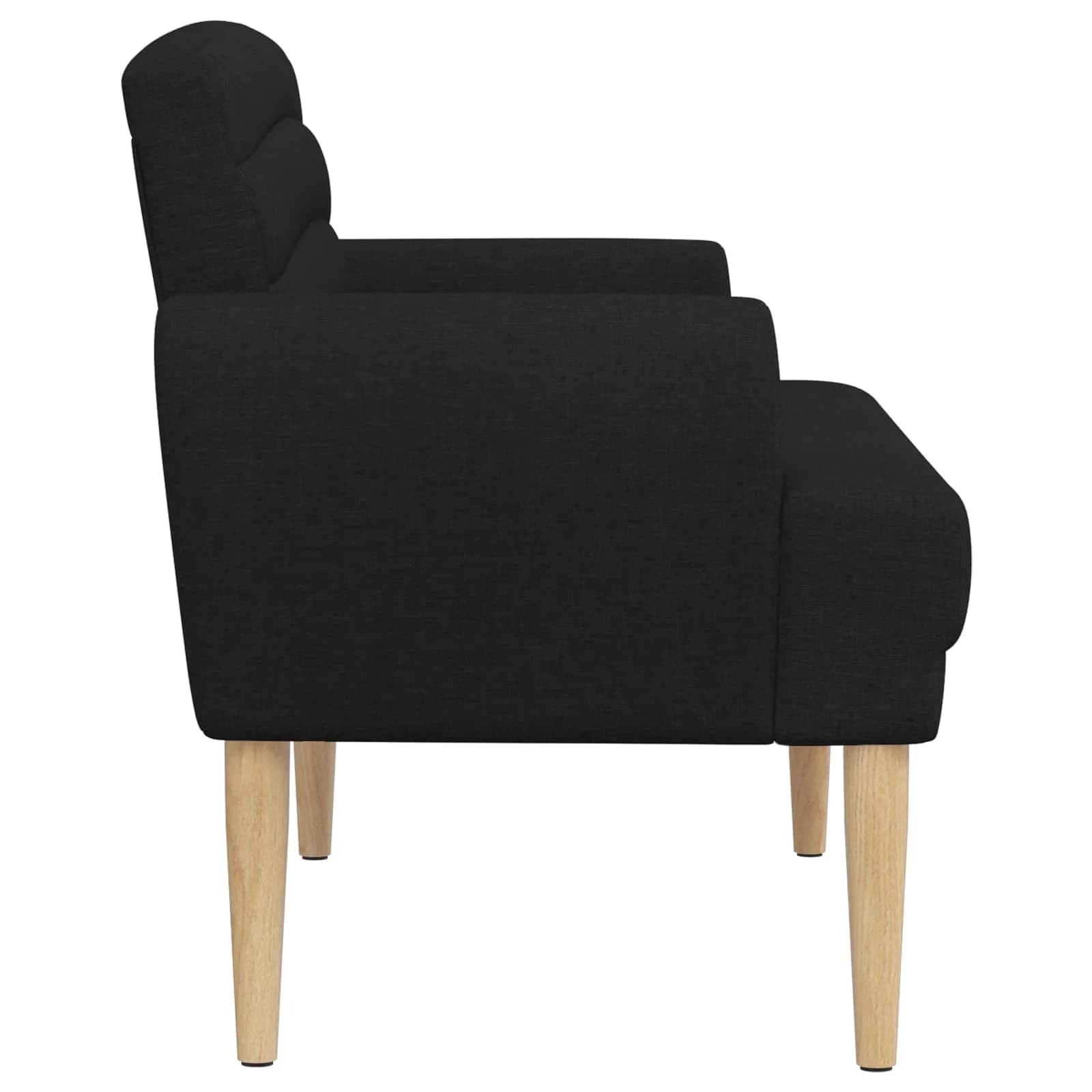Dvojnica s gumbi Črna 116 x 67 x 80 cm Blago - slika 4