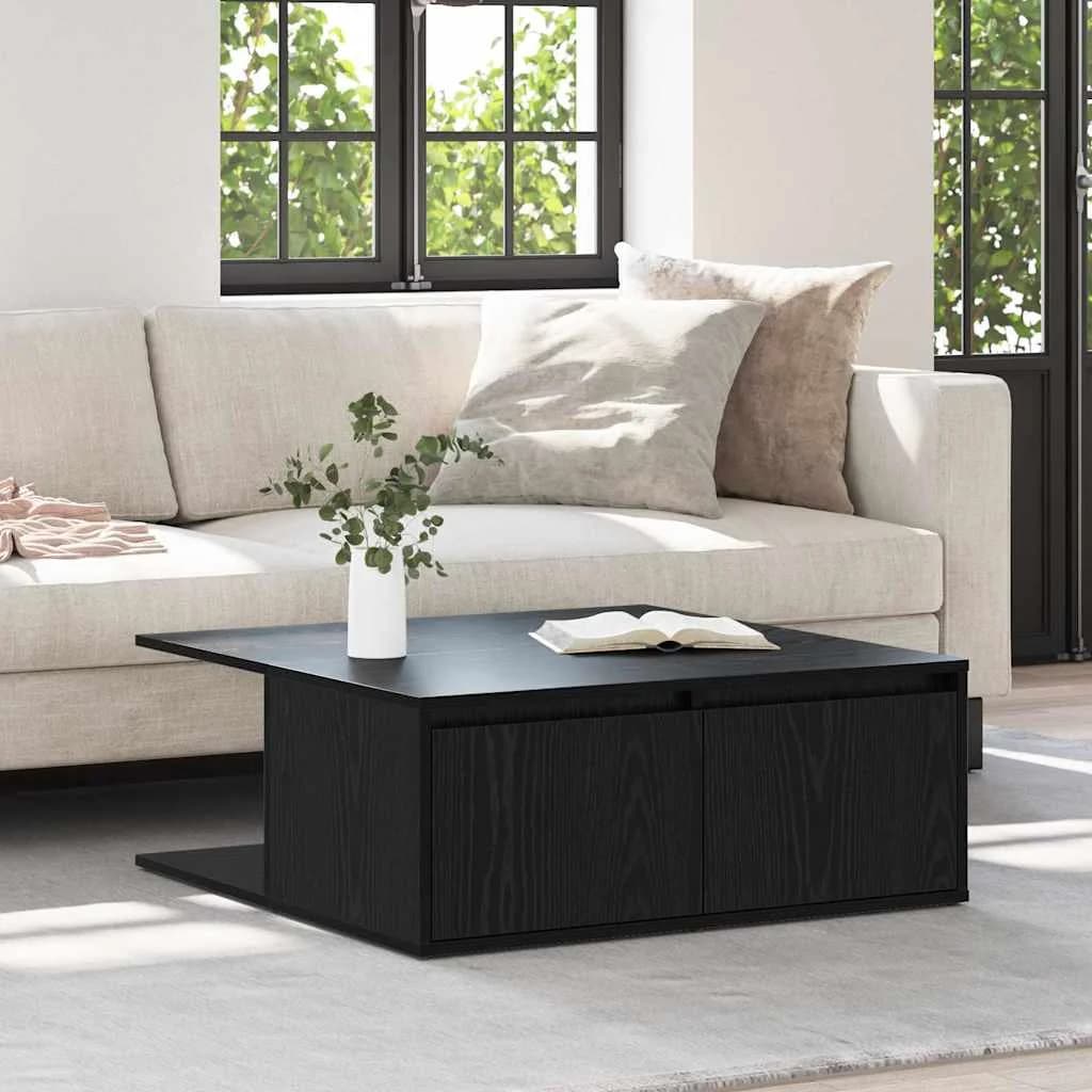 Klubska miza Črni hrast 80 x 80 x 31 cm Inženirski les - slika 4