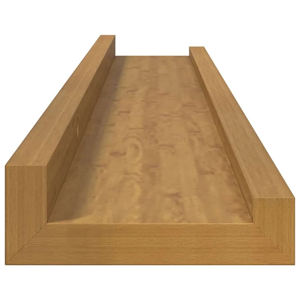 Stenska polica Montaža za steno 4 kos Bež 60 x 9 x 3 cm - slika 8
