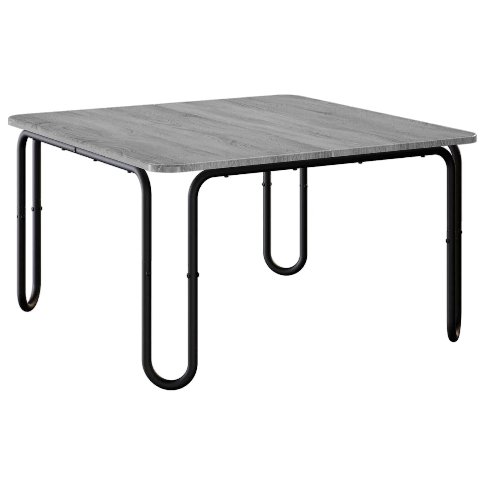 Klubska miza Siva Sonoma 100 x 100 x 45 cm Inženirski les - slika 2