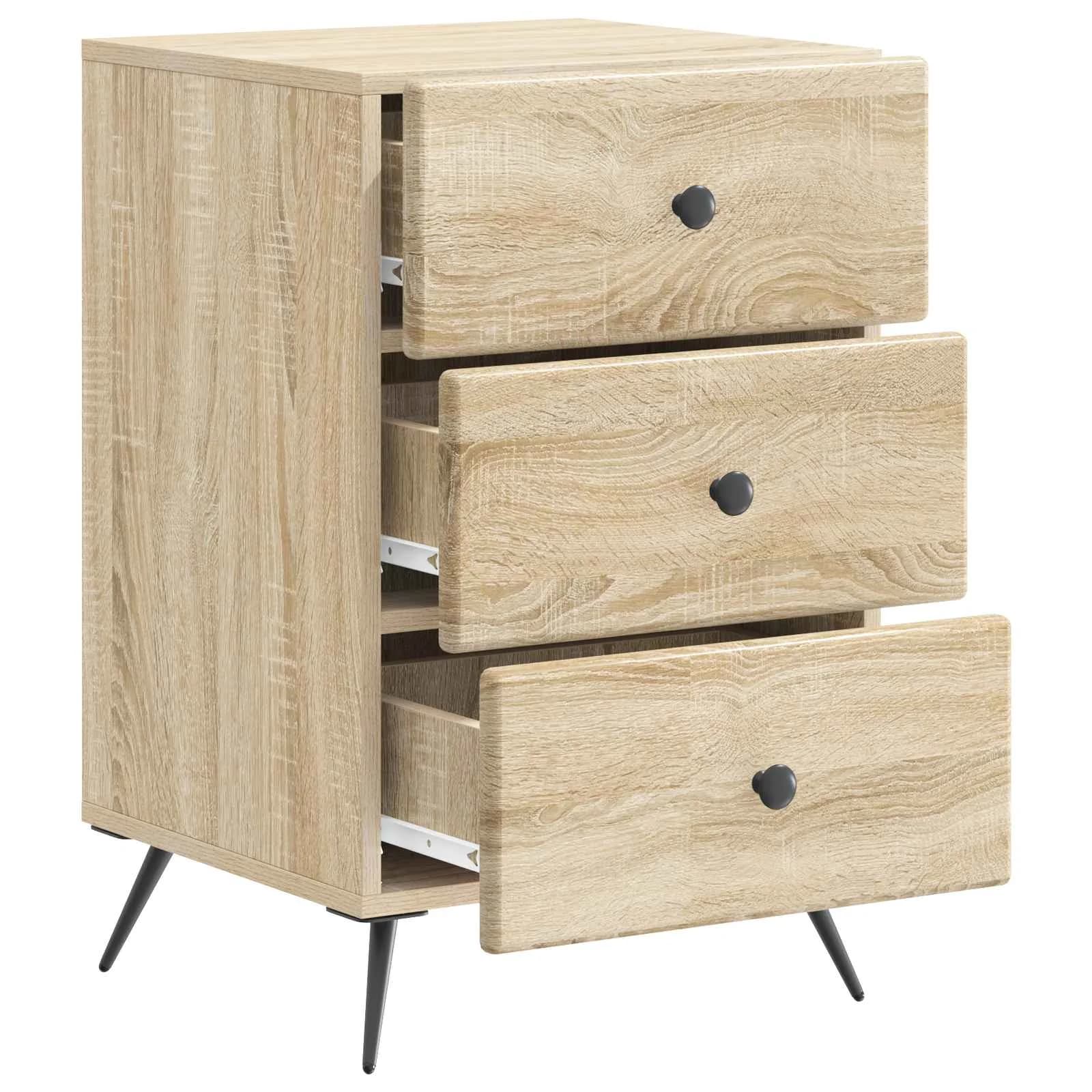Nočna omarica Sonoma hrast 43 x 41 x 66,5 cm Inženirski les - slika 4