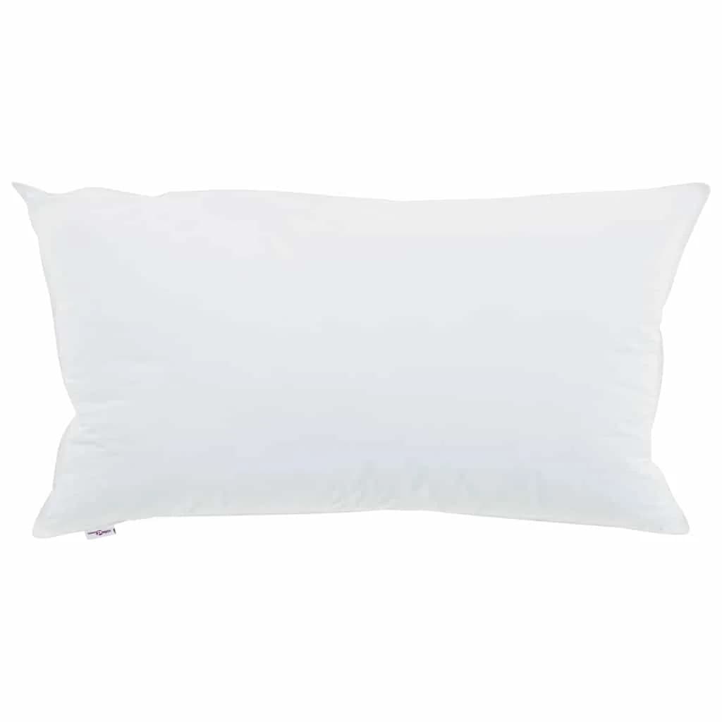 Vzglavnik 2 kos 40 x 80 cm Bombaž Bela - slika 2