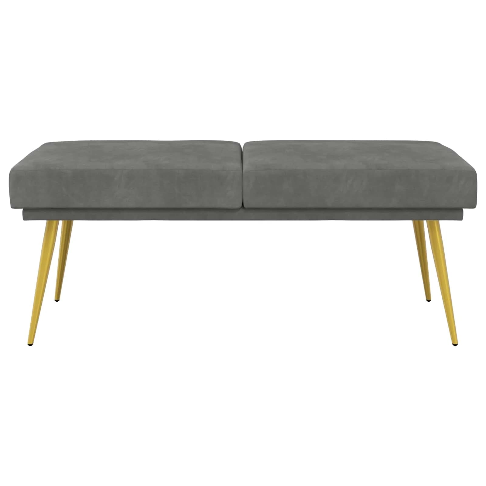 Dvojna klop Temno siva 120 x 45 x 46 cm Žamet - slika 5