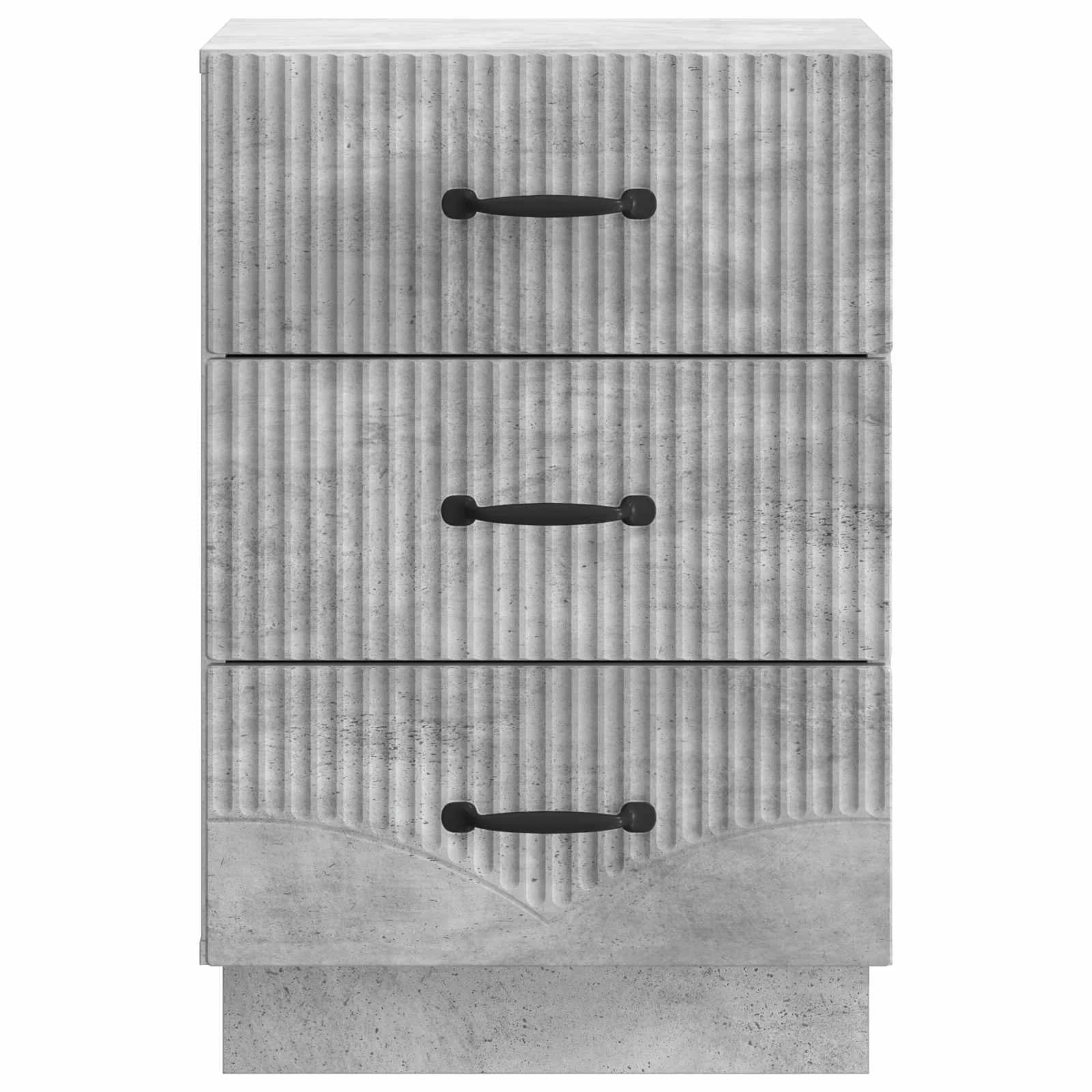 Nočna omarica Betonsko siva 43 x 41 x 63,5 cm Inženirski les - slika 5