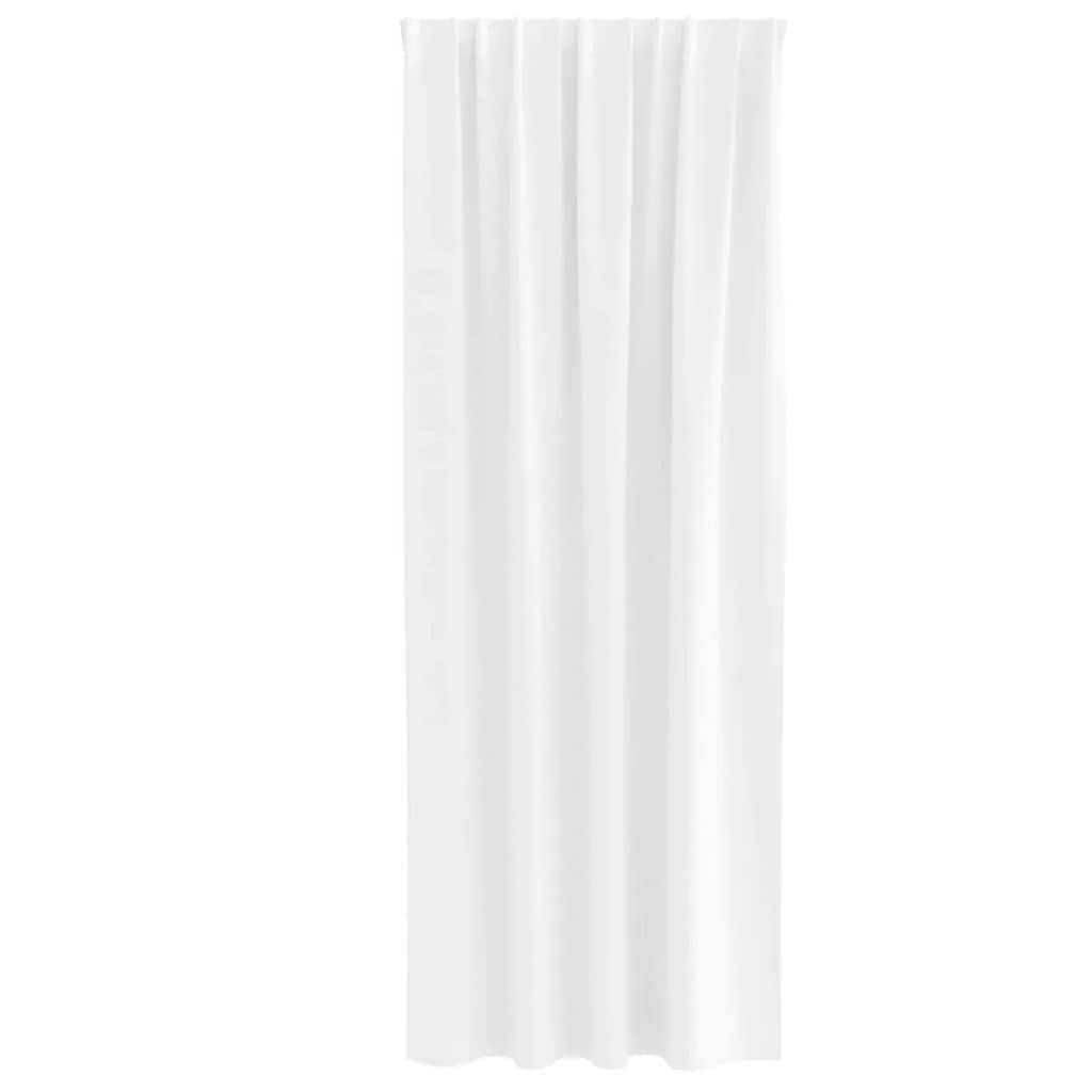 Zavese za zatemnitev z obroči 2 kos Svetlo bela 260 x 140 cm - slika 4