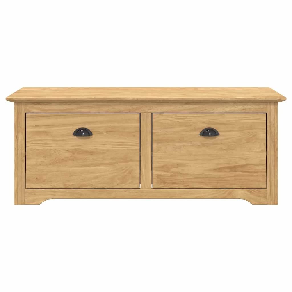 Klubska klop BODO Medeno rjava 118 x 40 x 50 cm Inženirski les - slika 5