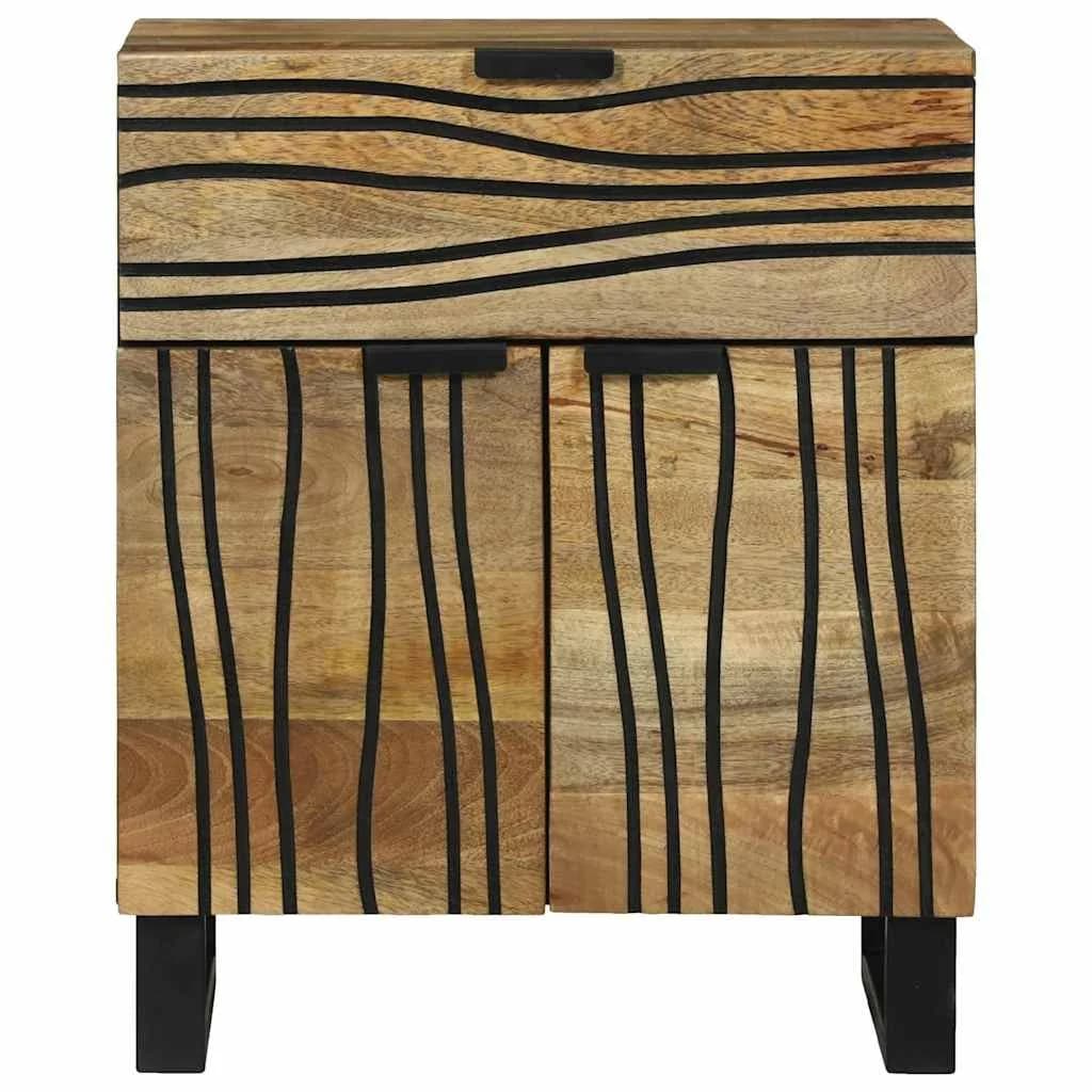 Nočna omarica Naravna 50 x 33 x 60 cm Inženirski les - slika 3