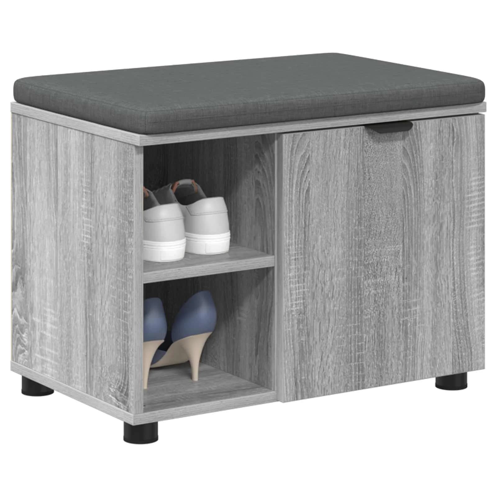 Haldna klop z blazino s polico Siva Sonoma 60 x 38 x 46 cm - slika 3