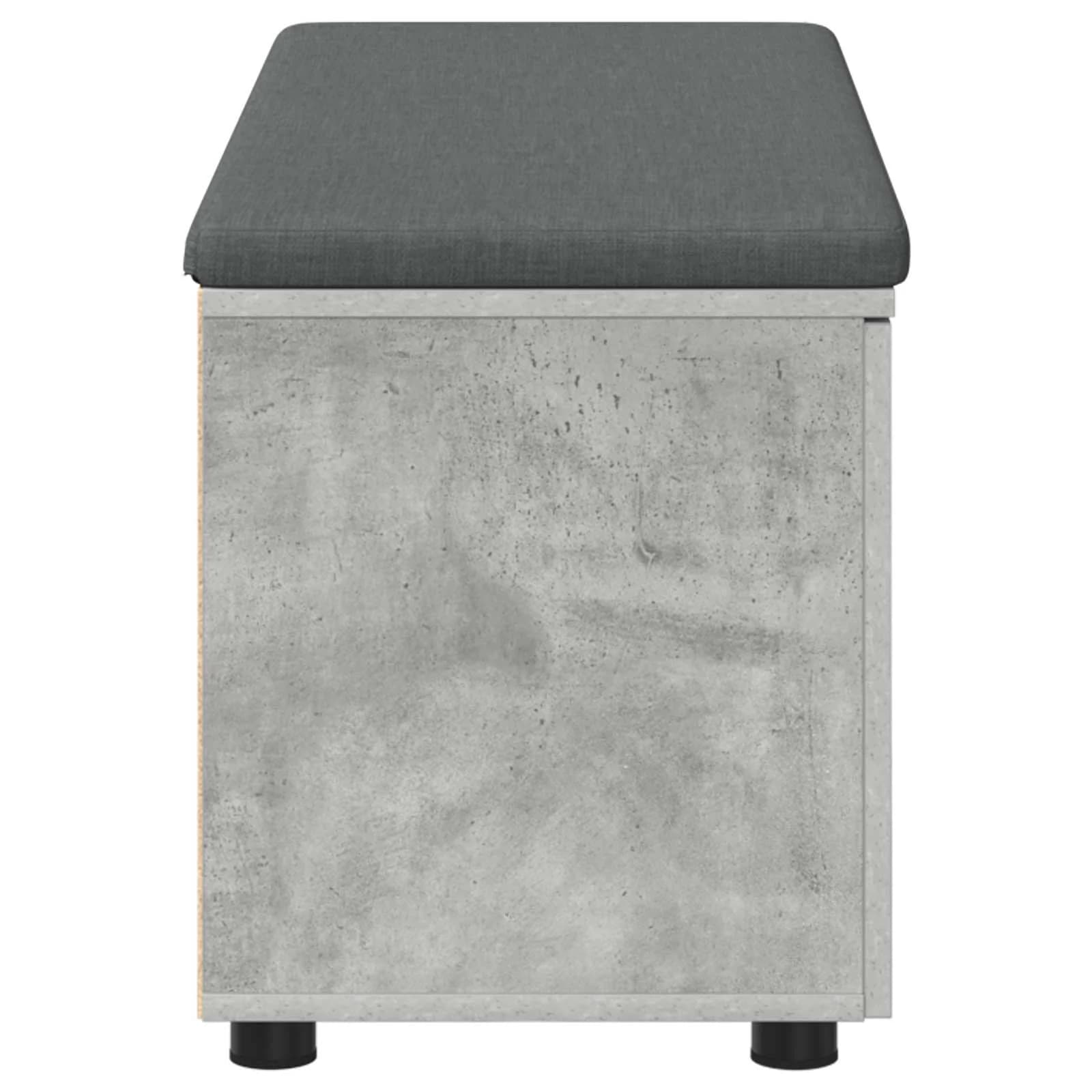 Haldna klop z blazino s polico Beton Siva 100 x 38 x 46 cm - slika 7