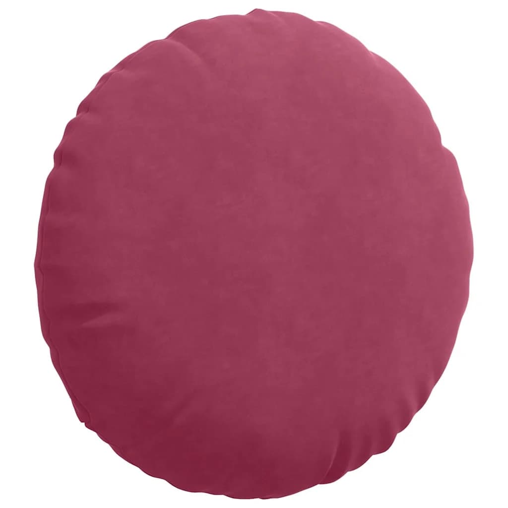 Sedežne blazine 2 kos Žamet Vinorodna rdeča Ø 80 x 29 cm - slika 5