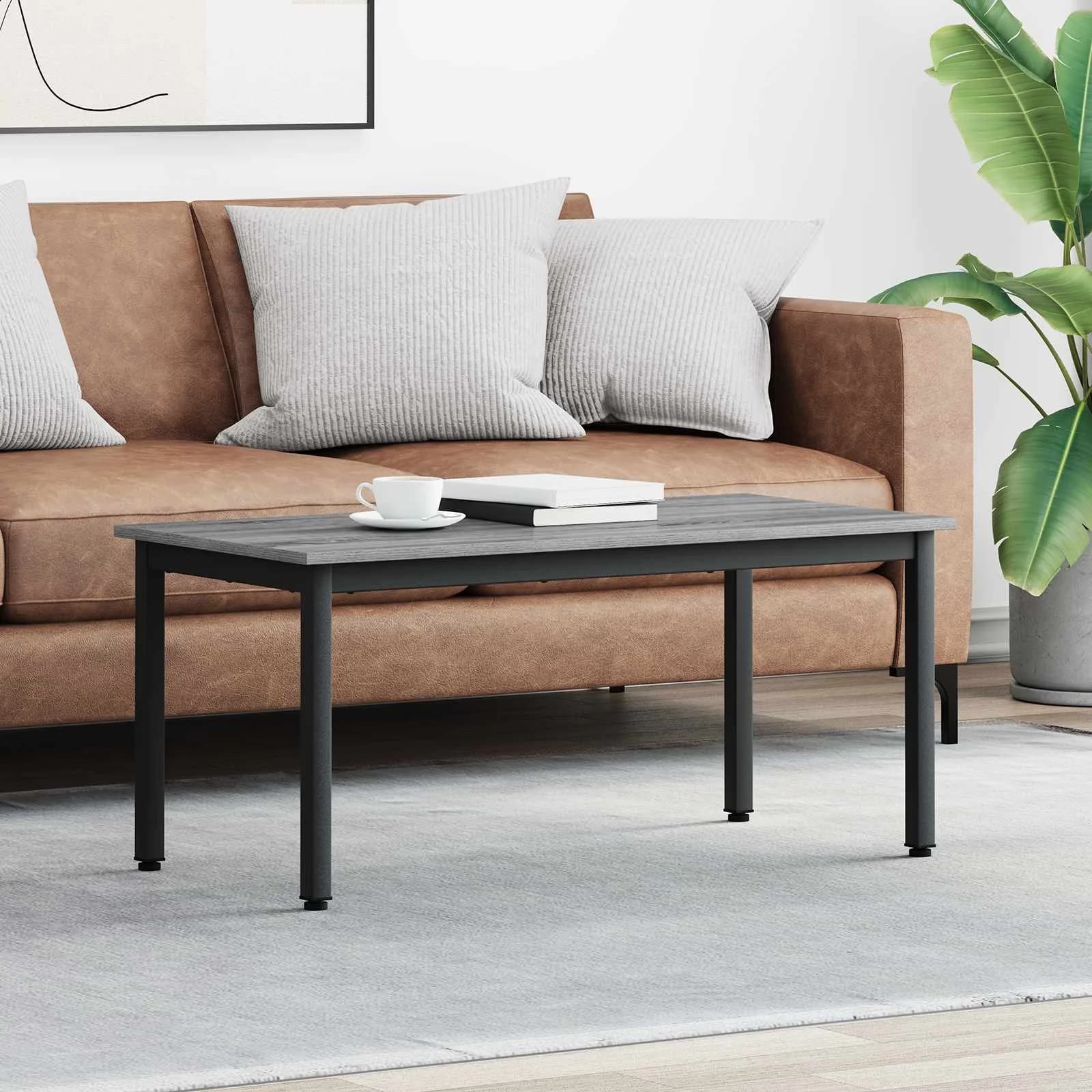 Klubska miza Siva Sonoma 100 x 50 x 45 cm Inženirski les