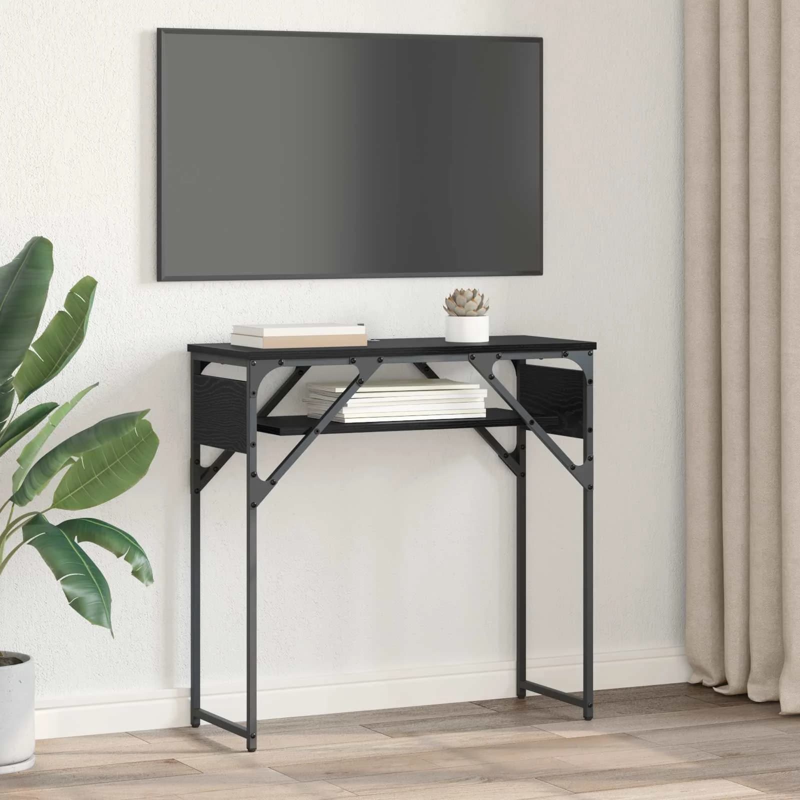 Konzolnamizica Črna Orehovina Inženirski les 75x30x75cm - slika 4