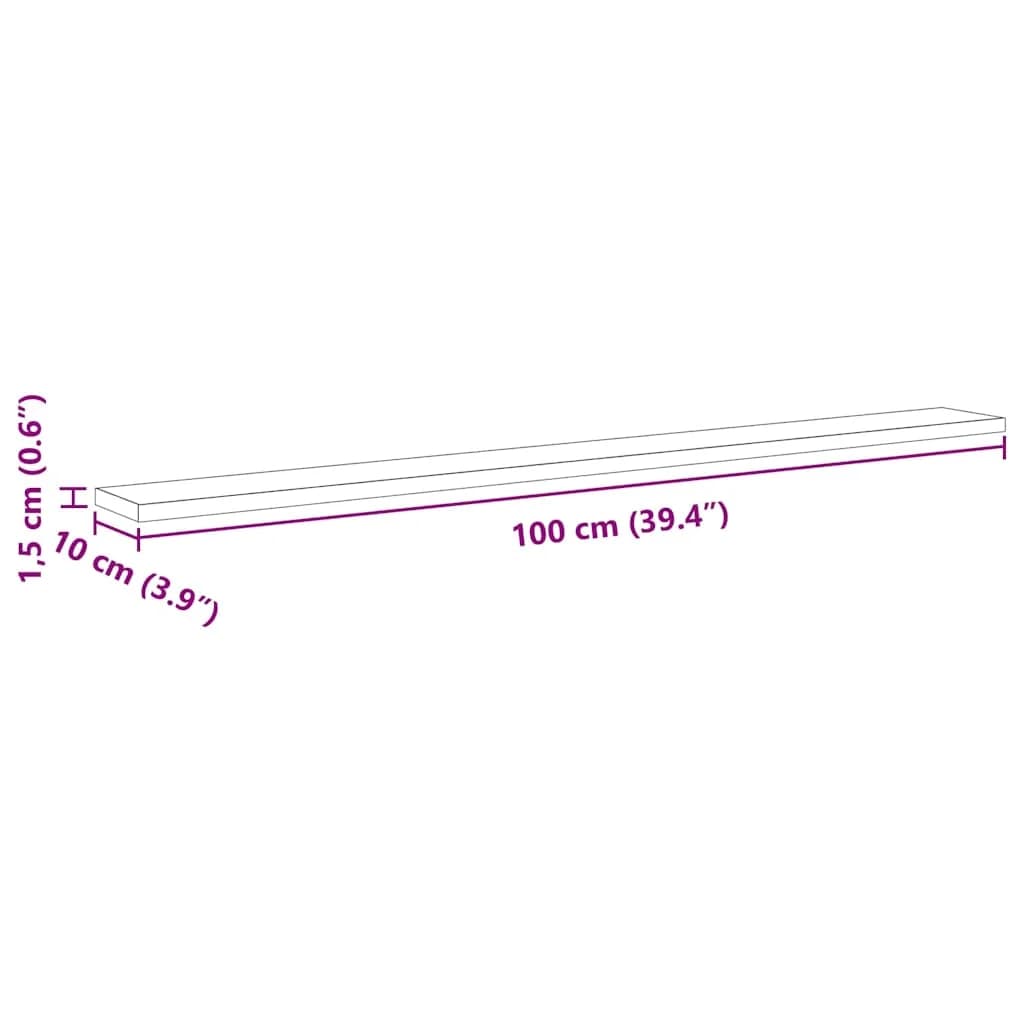 Polica za knjige 3 nivojev 4 kos 100 x 10 x 1,5 cm Rjava - slika 11
