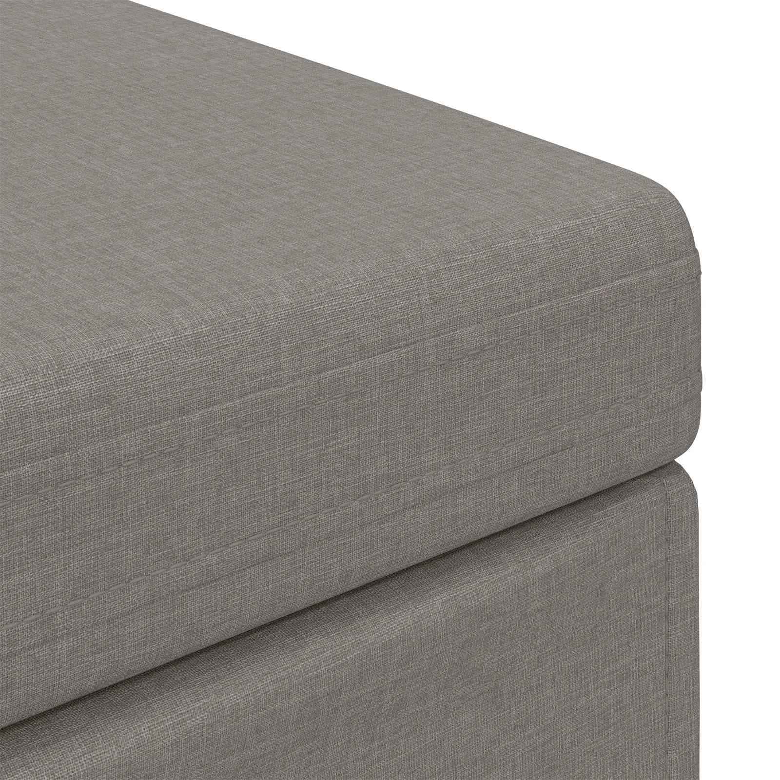 Stolica Taupe 101 x 41 x 40 cm Tkanina in obdelano les - slika 6