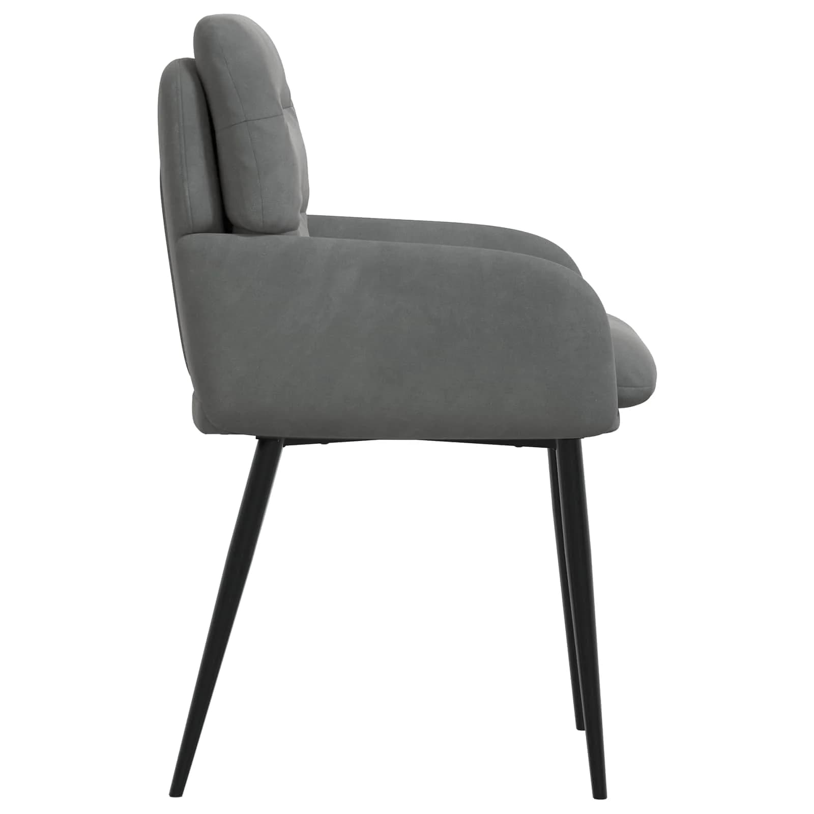 Jedilni stoli 4 kos Žamet Temno siva 59 x 59,5 x 90 cm - slika 4