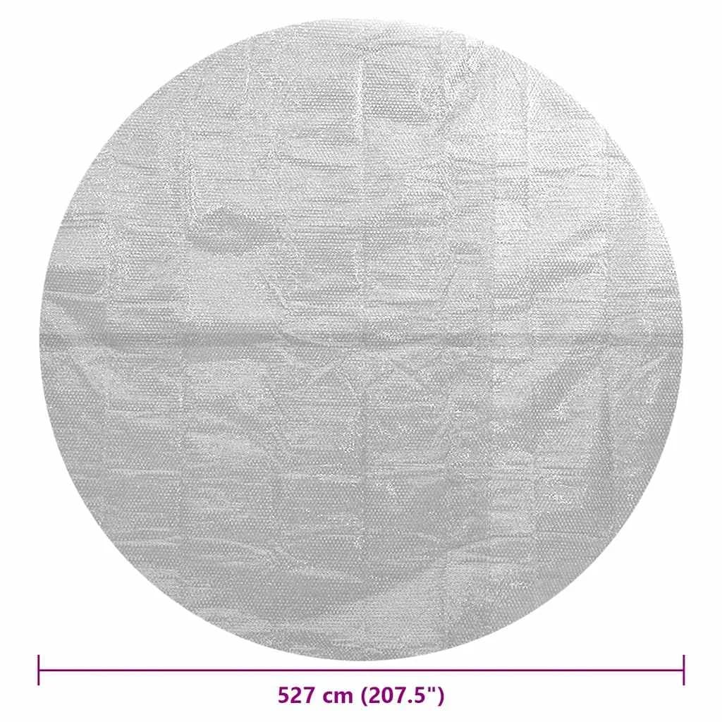 Plavajoča PE solarna folija za bazen 527 cm siva - slika 7