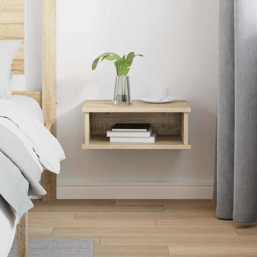 Nočna omarica Sonoma hrast 40 x 31 x 15 cm Inženirski les - slika 4