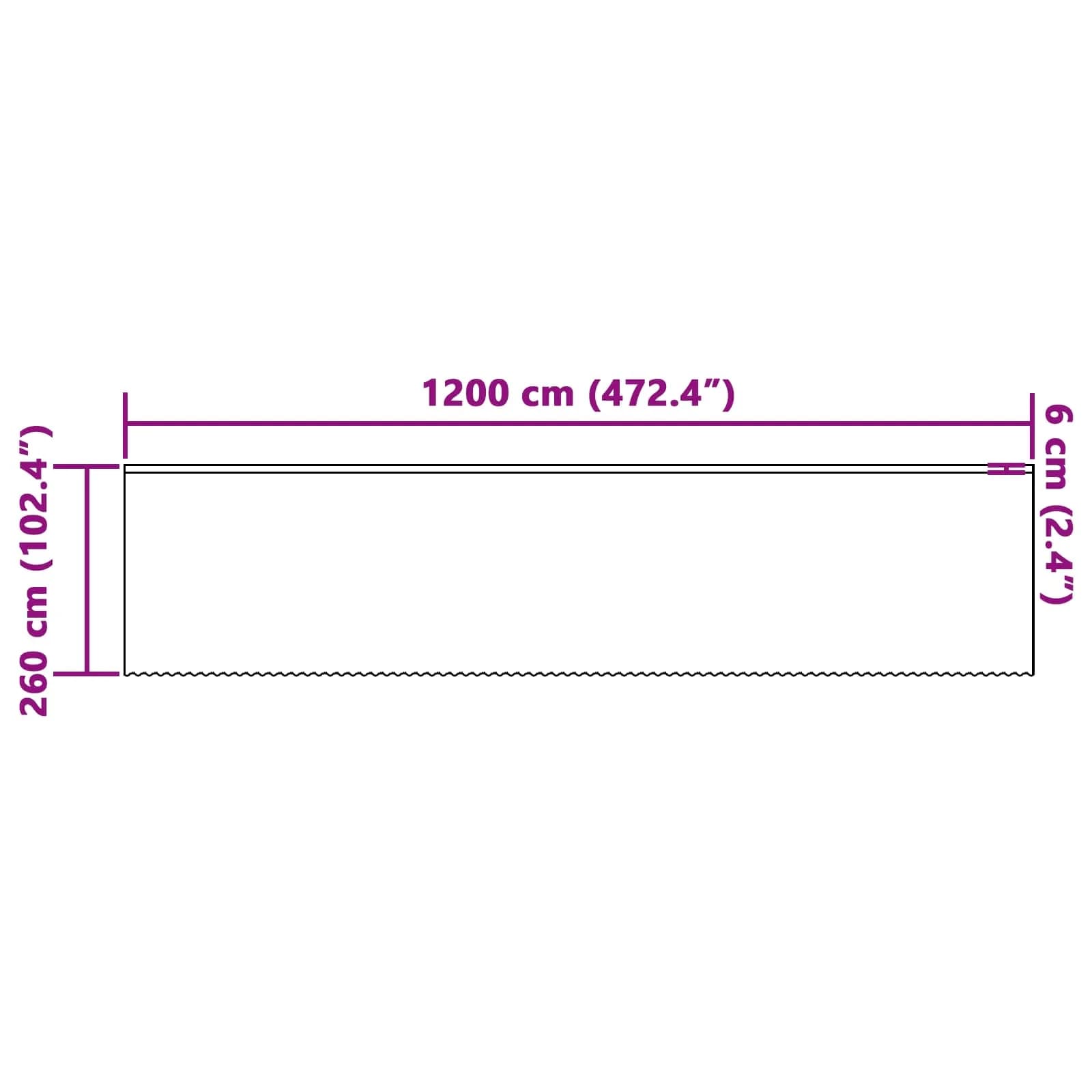 Čipkasta Zavesa z zavesami Bela 260 x 1200 cm Poliester - slika 8