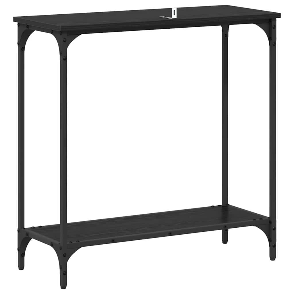 Konzolna miza Črni hrast 75 x 30.5 x 75 cm Inženirski les - slika 7
