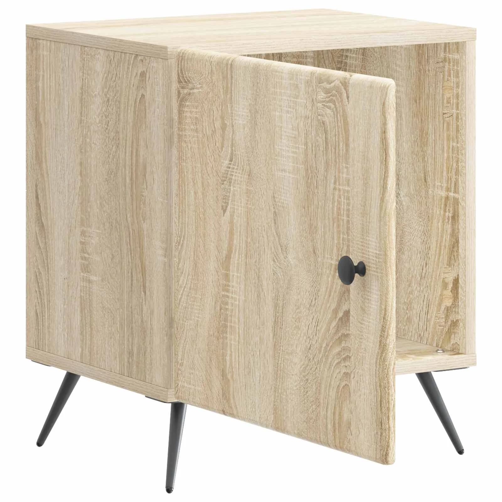 Nočna omarica Sonoma hrast 43 x 34,5 x 50 cm Inženirski les - slika 4