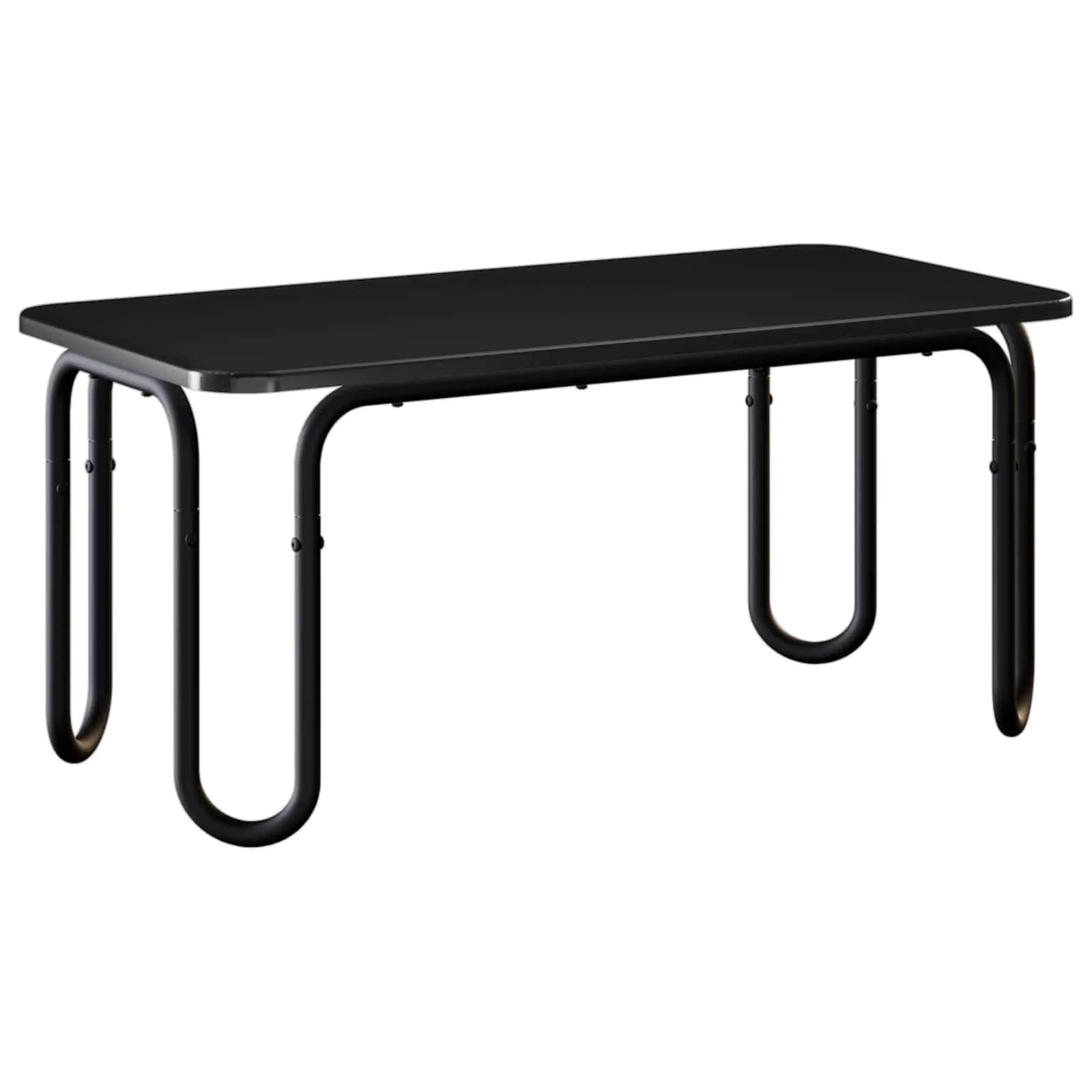 Klubska miza Črna 100 x 50 x 45 cm Inženirski les - slika 2