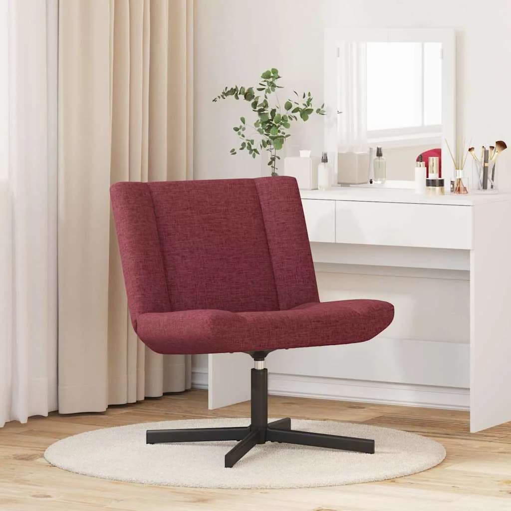 Vrtljiv stol Vinorodna rdeča 63 x 75 x 76 cm blago - slika 3