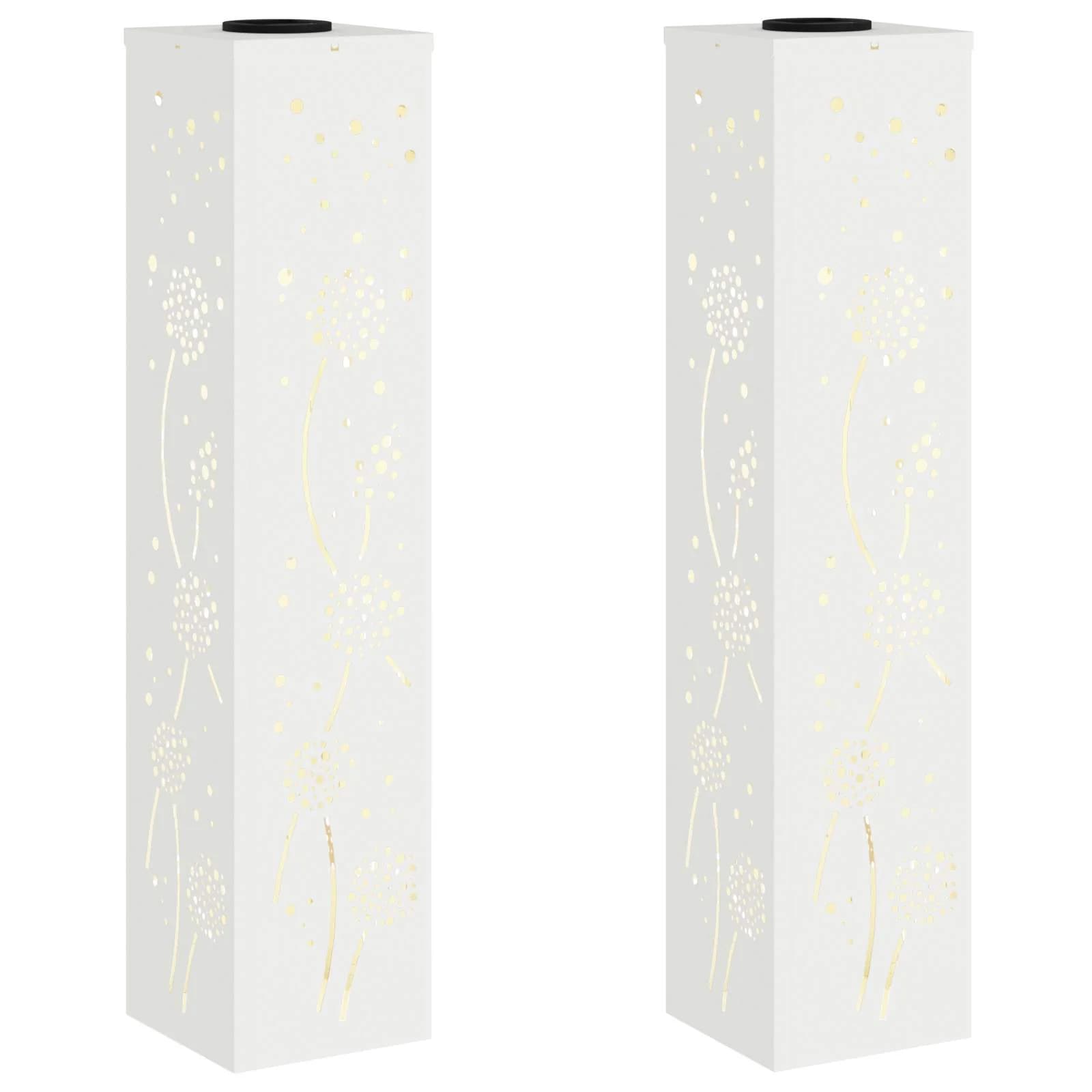 Solarno LED svetilo za pot 2 kos Toplo bela 18 x 18 x 80 cm - slika 2